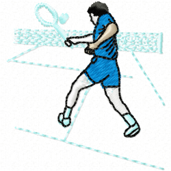 Tennis Embroidery Design 9 Tennis Embroidery Design 9